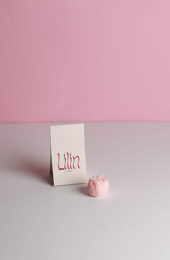 Mini Flower Candle in Paper Packaging